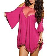 Lingerie ，Beautyvan Comfortable Large Code Underwear Fat Princess High-grade Pajamas Erotic Lingerie (L3, Black) N4