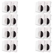 Acoustic Audio MT8 In Wall 8" Speaker 8 Pair Pack 2 Way Home Theater 4800 Watt MT8-8PR