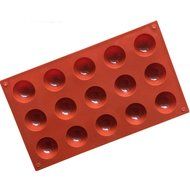 Always Your Chef 15-Cavity Silicone Small Dome Chocolate Candy Making Molds, Mini Baking Cups for Cupcake, Jello... N3