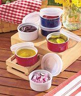 12-Pc. Ramekin Sets (Red, Green, Mustard) N2