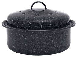 Granite Ware 0517 Covered Round Roaster Pan, Black
