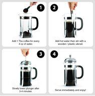 French Press – Premium Quality - Coffee, Tea & Expresso Maker - Easy Cleaning, Double Screen Filter System, Glass... N7