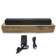 Wooden Mini TV Soundbar, LONPOO 800B 20W Bluetooth Sound bar Subwoofer with Touch Pannel USB AUX(Black) N5