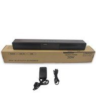 Wooden Mini TV Soundbar, LONPOO 800B 20W Bluetooth Sound bar Subwoofer with Touch Pannel USB AUX(Black) N7