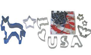 Political Election Cookie Cutter Sets (Both Parties) Democrat &amp; Republican Set 12 Pieces N4