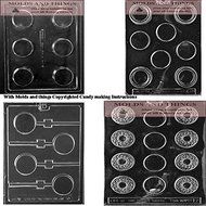 Plain Cookie (Oreo) Lollipop chocolate candy mold With &copy; Candy Making Instruction - set of 4