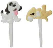 Oasis Supply Cupcake/Cake Decorating Puppy Dogs Puffy Picks, 2-1/2-Inch, Black, Set of 12
