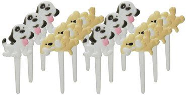 Oasis Supply Cupcake/Cake Decorating Puppy Dogs Puffy Picks, 2-1/2-Inch, Black, Set of 12 N2