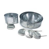 Euro Tins multi layer cake pans Topsy Turvy Round 4 tier wedding cake pan - cake tin set with detachable stand N2
