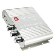 ELEGIANT 200W 12V Mini Hi-Fi Amplifier Booster Radio MP3 Stereo for Car Motorcycle Home with Power Adapter N15