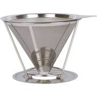 Stainless Steel Pour Over Coffee Dripper -- Reusable Permanent Drip Coffee Maker N2