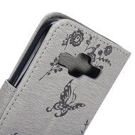 Galaxy Core Prime Wallet Case,PHEZEN Serect Garden Butterfly Flower Inlaid Shiny Glitter Diamond Pu Leather Flip... N37