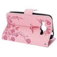 Galaxy Core Prime Wallet Case,PHEZEN Serect Garden Butterfly Flower Inlaid Shiny Glitter Diamond Pu Leather Flip... N39