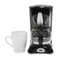 Elite Cuisine EHC-2022 Maxi-Matic 4 Cup Coffee Maker with Pause and Serve, Black N3
