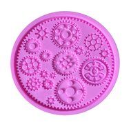 Silicone Mold Fondant Cake Decorating Tools Silicone Soap Mold Silicone Cake Mold Wheels Gear Shape N5