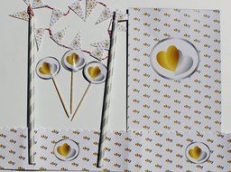 Angel - 25 Cupcake Toppers, 1 Cake Topper/ Bunting, 1 Cake Frill N8