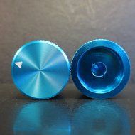Riverstone Audio - Pair (2 PCS, Blue Color) Potentiometer Knobs, - Solid Aluminum - CNC Machined - BLUE Anodized... N3