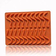 Palker sky 2-20 Cavity (40 Total Worms) Gummy Worms Mold+2PS Dropper for Healthy Gummie Worms Making， DIY Candy... N4