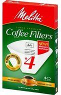 Melitta Cone Coffee Filters with Measure Markings No. 4 White 40 Count Pack of 2 (80 Filters Total)