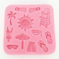 Funshowcase Beach Holiday Silicone Cake Decorating for Sugarcraft, Fondant, Resin, Polymer Clay, Crafting Projects N2
