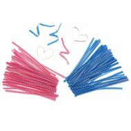 Bilipala 100 Pack Candy Lollipop Wrapping Kit, Lollipop Sticks Cellophane Bags Twist Ties N3