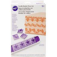 Wilton 2104-0238 19-Piece Scrolls Borders Design Press set N2