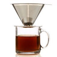 One Cup Coffee Maker by HouseBasics, Pour Over Coffee Dripper made with Stainless Steel Micro Mesh, Filterless... N4