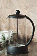 FP Coffee Maker French Press Coffee Maker w/ Glass Carafe and Sturdy Plastic Frame: 34 oz (8 cup) capacity; black N7