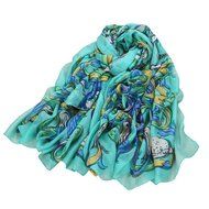 Banggood New 1x Fashionable Soft Chiffon Printed Floral Scarf N3