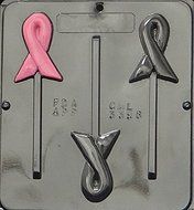 Awareness Ribbon Lollipop Chocolate Candy Mold 3398