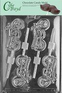 Cybrtrayd K041 Motorcycle Lolly Chocolate Candy Mold with Exclusive Cybrtrayd Copyrighted Chocolate Molding Instructions