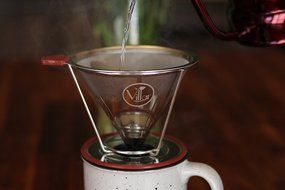 Villar Gourmet Stainless Steel Pour Over Coffee Filter Dripper &amp; Bonus Coffee Scoop w/ Built-In Bag Clip &ndash; FDA... N3