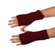 Morecome Fashion Women Girl Knitted Fringe Warm Gloves (Red) N9