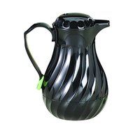 Tablecraft (474) 40 oz Black Plastic Swirl Decanter