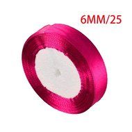 25 yards/roll 6mm Single Face Satin Ribbon Decor Gift Packing Christmas Ribbons-Dark Green N38