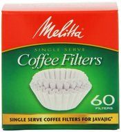 Frontier Natural Products 227325 Melitta Java Jig, Single Serve Paper Coffee Filters, 60-Count