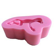 FLYMOR 3D Sleeping Baby Mold Silicone Fondant Tools For Cake Decorating,Pink N4