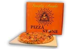 Simply Ample Pizza Stone 16x14&rdquo; Rectangular Cordierite Baking Stone for Oven or Grill N7