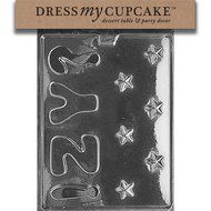 Dress My Cupcake DMCL008 Chocolate Candy Mold, Letters-Y, Z, Stars