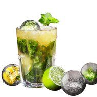 L.Store &reg; Ice Ball Maker Mold - 4 Cups Spherical Ice Balls- Black Flexible Silicone Ice Tray - Molds 4 X 4.5cm... N2