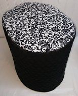 Black &amp; White Floral Damask Keurig 2.0 Brewing System Cover (Black) N3