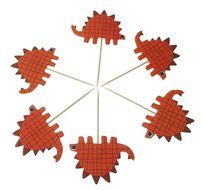 Bilipala 24pcs Dinosaur Cupcake Toppers Picks, Puffy Picks, Cake Decoration N4