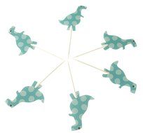 Bilipala 24pcs Dinosaur Cupcake Toppers Picks, Puffy Picks, Cake Decoration N5