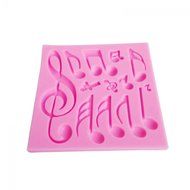 Genenic Fondant Music Note Mat Baking Tool Cake Mold Silicone Mould N3