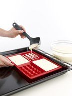 Lekue Silicone Waffle Mold, Model # 0215000R01M017, Red, Set of 2