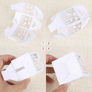 TOOGOO(R)50x Dragees Box Candy Heart White Bird Cage for Wedding Baptism N4