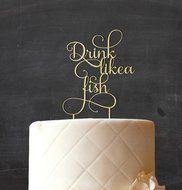 &quot;50 Fabulous&quot; Custom Wedding Anniversary, Birthday Cake Topper Personalized Rustic Woodn Cake Topper 7&quot;-8&quot; Inches... N12