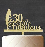 &quot;50 Fabulous&quot; Custom Wedding Anniversary, Birthday Cake Topper Personalized Rustic Woodn Cake Topper 7&quot;-8&quot; Inches... N14