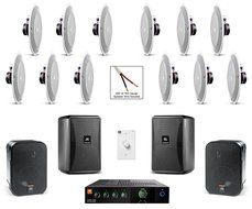 JBL 8138 In-Ceiling Loudspeaker Bundle with JBL CSMA 180 Mixer Amplifier and Accessories - Restaurant Sound System... N9