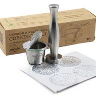 RECAPS Stainless Steel Refillable Nespresso Capsule Reusable Coffee Capsule1 + Stainless Steel Coffee Tamper1+... N4